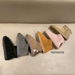 Women Mini Snow Boot Boots Winter Classic Suede Keep Warm Plush Chestnut Grey Men Woman 5854 Designer Over The Ankle Booties Shoes 36-41
