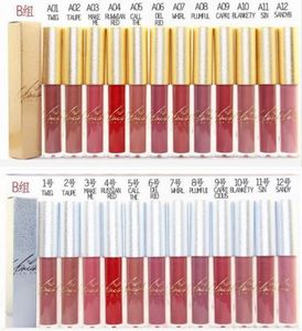 Maquiagem Epacket Caixa de prata de prata Matte Liquid Lipstick Cup Lip Gloss12 Diferentes cores1649387