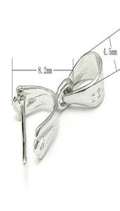 10pcslot 925 Sterling Silver Pinch Clip Bail Clasps Hooks For Pendant DIY Jewelry 07x3x45x82mm WP0747573373