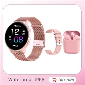 Watches Ivanony Smartwatch 2022 IP68 Vattentät inkommande samtal påminnelse Push Message Activity Tracker Par Se för Android iOS