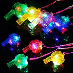 10-60 pezzi LED LED LIGHT UP Whistle Whistles Lampeggiante Whistles Whistles Corance Glow in the Dark Wedding Birthday Party 240430