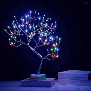 Lampy stołowe Lampa biurka LED DIY Night Light Creative Tree Regulowane Oddział Domowe Dekoracja Dekoracja przyłapana Atmosfera Lampe