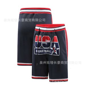 Novo camisa de basquete American Style Men s Shorts Team USA Loose and Breathable Unisex Sports Outdoor Trend Horts UA Portas Horts portas