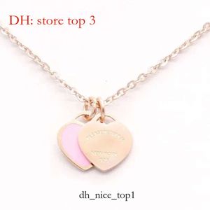 Designer Tiffanybead Necklace Gold Heart Necklace Rose Gold Valentine Day Gift Jewelry Designer Jewelry for Women Wedding Present Tiffanyjewelry 5284