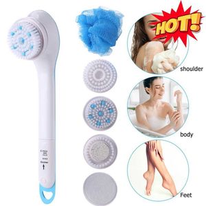 Bath Tools Acessórios Pincel de banheiro elétrico Cinco escova de face integrada Pincel de corpo inteiro Pincel para lavagem de face macia Mussagem macia q240430