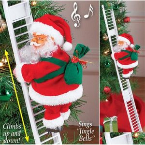 Weihnachtsdekoration Claus Electric Climbing Santa Ladder Puppendekoration P Spielzeug für Weihnachten Party Home Tür Wand Drop Lieferung Garten DHG4V