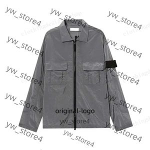 Stones Islands Jacket Ytterkläder Designer Badges Islands Jacket Löst stil Spring Autumn Mens Top Oxford Bortable Portable Street Clothing Stones Jacka 2028