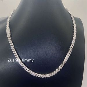 تمرير شهادات اختبار Diamond GRA 6 مم 8 ملم عرض واحد 925 Sterling Silver VVS Moissanite Cupan Bink Netlace Netlace