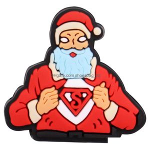Schmuck Moq 20pcs PVC Cartoon Santa Claus Eichhörnchen Kristallkugel Schuhschuh Zauberzubehör Clog Pins Schnalle -Schnalle für Armband DHPMD