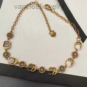 Золотые латунные медные дизайнерские ожерелья Choker Chain G-letter Pendants Модные женские ожерелье свадебные украшения B224