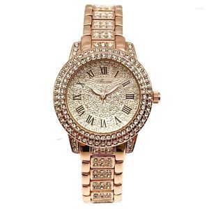 Wristwatches ABORNI Women Fashion Luxury Diamond Encrusted Quartz Watch Waterproof Luminous Ladies Gift