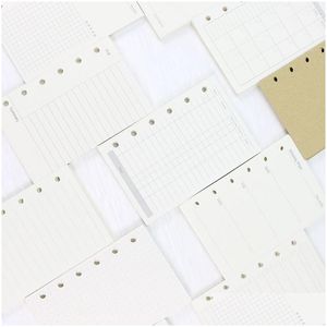 Produkty papierowe hurtowe A5 A6 6 Pierścienie Wstaw Produkt 90 stron Papiery napełniania luźnego liści do dziennika notebooka miesięczny cotygodniowy planner DHZ87