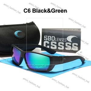 Óculos de sol de 580p lentes Costa Óculos de sol Costa Óculos de sol para homens Mulheres TR90 Esportes Dirigindo óculos de pesca Costas Mirror Blue Red Lens 6963