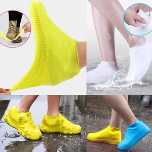 1 Pair Waterproof Nonslip Silicone Shoe High Elastic Wearresistant Unisex Rain Boots for Outdoor Rainy Day Reusable Cover 240419