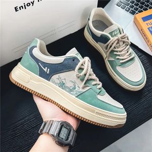 Män skateboardskor duk bekväm vulkaniserad allmatch casual sneakers modestudent man 240429