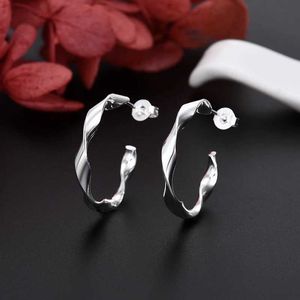 Dingle ljuskrona jeerlrytop butik söt 925 sterling silver spiral örhängen stud för kvinnor mode bröllop designer juvelry julklapp trendig h240504