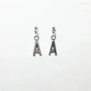 Brincos dangle A-Z Letra inicial liga DIY Nome Presente para homens Mulheres Stud