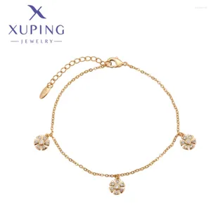 Link Bracelets Xuping Jewelry Simple Fashion Elegant Style Unique Shape Women's Gold Color Birthday Classics Wish Gifts A00722780