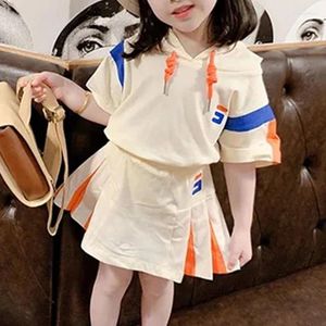Clothing Sets 2024 Korean Fashion Sports Chic Children's Vintage Loose Casual Sweet Aesthetic Cute Kawaii England Style Clothes Girls