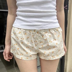 Pantaloncini da donna in cotone floreale per donne vestiti di tendenza estiva 2024 pantaloni corti ragazze ragazze giovani simpatici kawaii 200s y2k skort