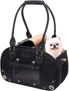 Bolsas de transportadoras de animais de estimação estilista clássica portador de cães suprimentos de estimação de couro portadores de estimação respiráveis ​​com a marca PREVALENTE GRANDE bolsas de cachorro