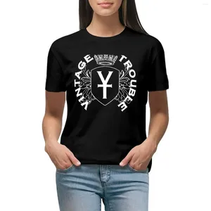 Polos femininos T-shirt vintage T-shirt Summer Tops Roupas hippie coreanas