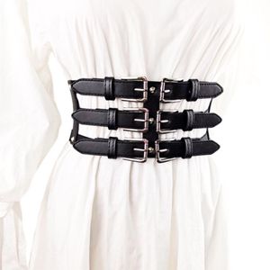 Belts Retro Waist Decor Harness Belt Fashion Body Chain Black Goth Adjustable Jewelry For Women And Girls 318g