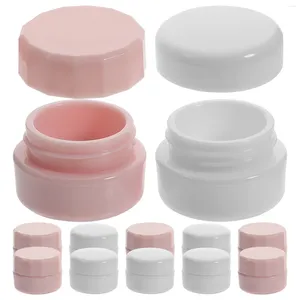 Storage Bottles 3/5ml Small Clear Nail Polish Plastic Refillable Makeup Empty Box Jar With Lids Jars