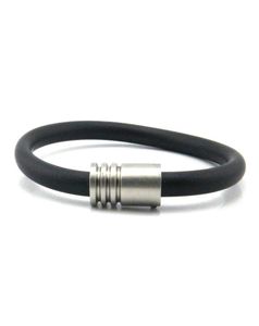 Gioielli hiphop hiphop liquefied titanio health gioielli salutari in acciaio inossidabile fibbia magnetica in acciaio inossidabile 6mm bracciali neri regalo di Natale7826065