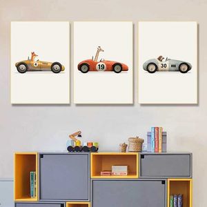 Esting Cartoon Animal Car art