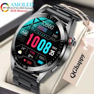 Watches 2022 New 454*454 AMOLED SMART WATME 1.39インチ画面Bluetoothコール8GBメモリ常にスポーツフィットネススマートウォッチメン