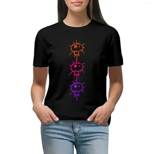 Polos femminile tripleboosh neon tributo eye eye voodoo design camicetta blusa abiti hippie estate