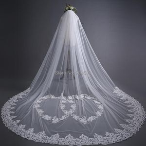 Bridal Veils Stunning One-Layer Tulle Long Wedding Lace With Comb QY 2517