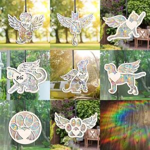 Dekorativa figurer Sun Catcher Rainbow Maker Dog Memorial Portable Ornament