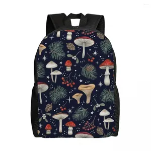 男性のためのバックパック冬の森耐水学校カレッジマジックバッグ印刷本バッグ