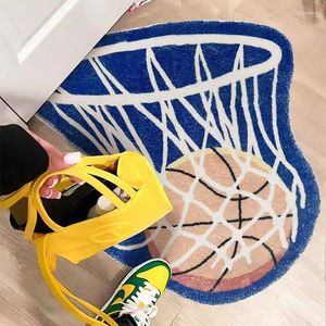 Teppiche kreative Basketballform Verblütten plüschkinder Nachtteppich