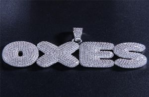 NEU FODE BLING ICE OUT CZ Custom Name Letter Pendell Halskette mit 24 -Zoll -Seilkette für Männer Frauen Schöne Geschenk8794637