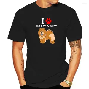 Herrtankstoppar runt halsen jag älskar min chow under året av hund adoptera räddningsälskare mamma eller pappa spara övergivna pet dot t -shirt