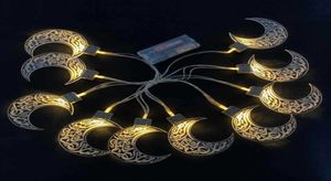 10 LED Ramazan String Eid Mübarek Ay Yıldızlı Pil Müte Güçlü Sıcak Işık Dize Ev Dekoru HHA35343690525