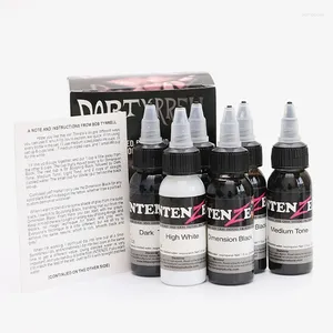 Tattoo Inks Professional Ink Set 6 Colors 1 Oz 30ml/Bottle Pigment Kit & Body Art Permanent Makeup