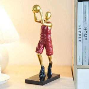 Oggetti decorativi Figurine decorazioni per la casa Pretty soggiorno Accessori da tavolo in resina Basketball Player Desk Ornaments Basketball Lovers Collection Boys Regali T240