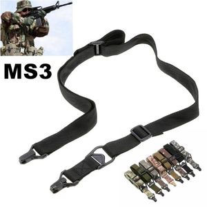 Sacchetti di gioielli sacchetti ms3 pistola imbracatura fucili heactical trasportano 2 punti lunghezza regolabile lunghezza multi mission nylon cinghia tracolla corda 230y