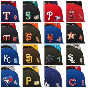 2024 Tüm Takım Karışımı Renk Fanının Beyzbol Ayarlanabilir Şapka Erkek Kadınlar Tek Boyut Vintage Düz Spor Baskı Top Snapback Caps Glof Vizor Bükülmüş Cesur Harfler Bir Kemik Chapeau MA4-09
