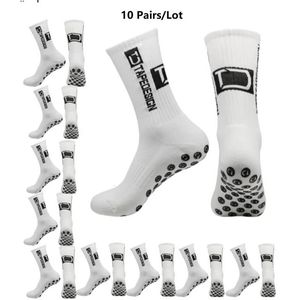 Unisex Soccer Socks Sports Grip Nonslip Basketball Dot Cot. 10 Pair/lot 240428