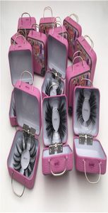 2020 Nya 20 stilar 100 Mink Eyelashes 25 mm Wispy Fluffy Fake Lashes 5D Makeup Big Volume Crisscross återanvändbara falska ögonfransar Ext5468778