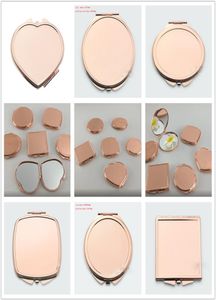 Nuovo sublimazione Blank Rose Golden Makeup Mirrors Sublimation Specchio cosmetico Trasferimento di trasferimento di consumo3563979