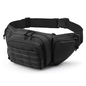 Uactical Waist Bag Gun Holster Fanny Pack Slingショルダーバッグアウトドアチェストパック隠しピストルキャリーホルスター220607 188J