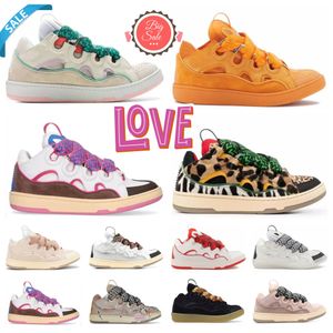 Lüks Lavines Deri Curb Sporeyler Tasarımcı Ayakkabı Erkekler İçin Kadınlar Olağanüstü Günlük Sabah Sabah Paris Buzağı Kauçuk Nappa Platform Platformu Mens Trainers Sneakers