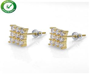 Brincos de grife de jóias de hip hop masculino bastão de luxo de luxo zirconia diamond garanhão dourado prateado estilo gordms homens mulheres rapper de moda amor wedding4529912