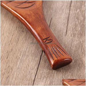 Spoons Fish Pattern Wooden Rice Food Spoon Kitchen Cooking Tools Utensil Scoop Paddle Japanese 4.23 Drop Delivery Home Garden Dining B Dhkiw